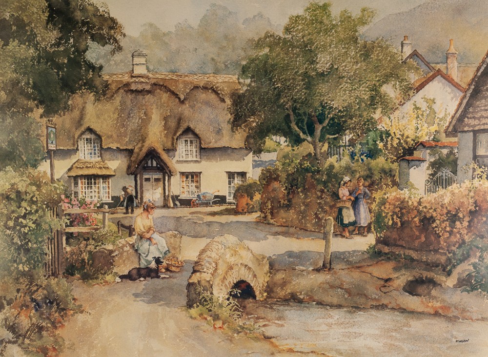 E.R. STURGEON SEVEN ARTIST SIGNED COLOUR PRINTS, Bygone village scenes Including three limited - Image 2 of 7