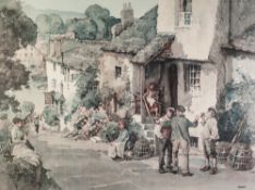E.R. STURGEON SEVEN ARTIST SIGNED COLOUR PRINTS, Bygone village scenes Including three limited