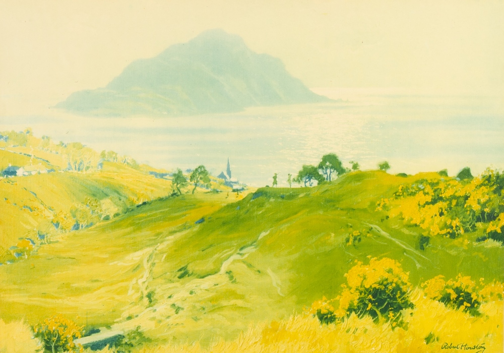 A CONTEMPORARY SCOTTISH HIGHLAND WATERCOLOUR Indistinctly signed 12" x 17" (30.5cm x 43cm) AND EIGHT - Image 6 of 9