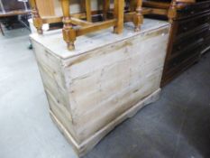 ANTIQUE PINE TWO COMPARTMENT COFFER