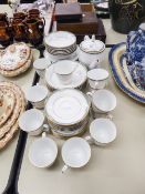 FORTY TWO PIECE MODERN NORITAKE 'GLANABBEY' PATTERN CHINA DINNER AND TEA SERVICE OR SIX PERSONS