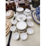 FORTY TWO PIECE MODERN NORITAKE 'GLANABBEY' PATTERN CHINA DINNER AND TEA SERVICE OR SIX PERSONS