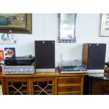 YAMAHA CR-260 STEREO RECEIVER, PHILIPS CD 304 CD PLAYER, TECHNICS SL-S200 TURNTABLE AND A PAIR OF