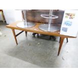 A MID CENTURY TEAK COFFEE TABLE