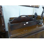 BUTLERS LARGE TWO DIVISION CUTLERY TROUGH, WITH CENTRE CUT OUT HANDLE, 23 1/2" LONG, 12" WIDE
