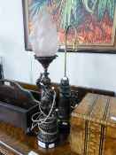 TWO SPELTER FIGURAL TABLE LAMPS