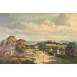 BRITISH SCHOOL (MODERN) OIL PAINTING ON BOARD Northern Landscape Indistinctly signed 19" x 29" (48 x