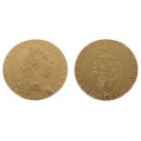 A 1791 George III guinea gold coin