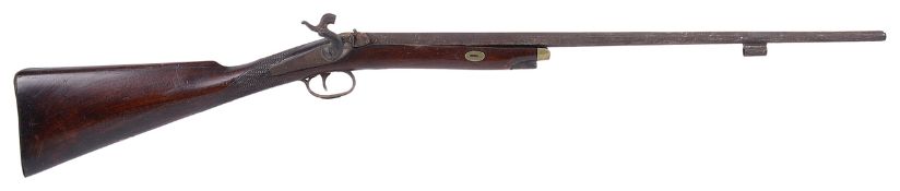 A percussion single barrel shotgun, circa 1830,