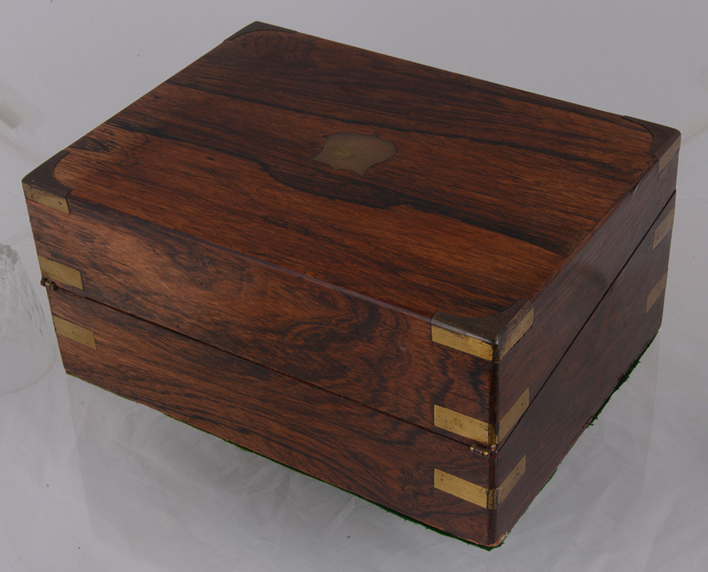 A Victorian rosewood writing box