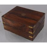 A Victorian rosewood writing box