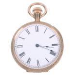 A 10ct gold Waltham ladies open faced pocket watch