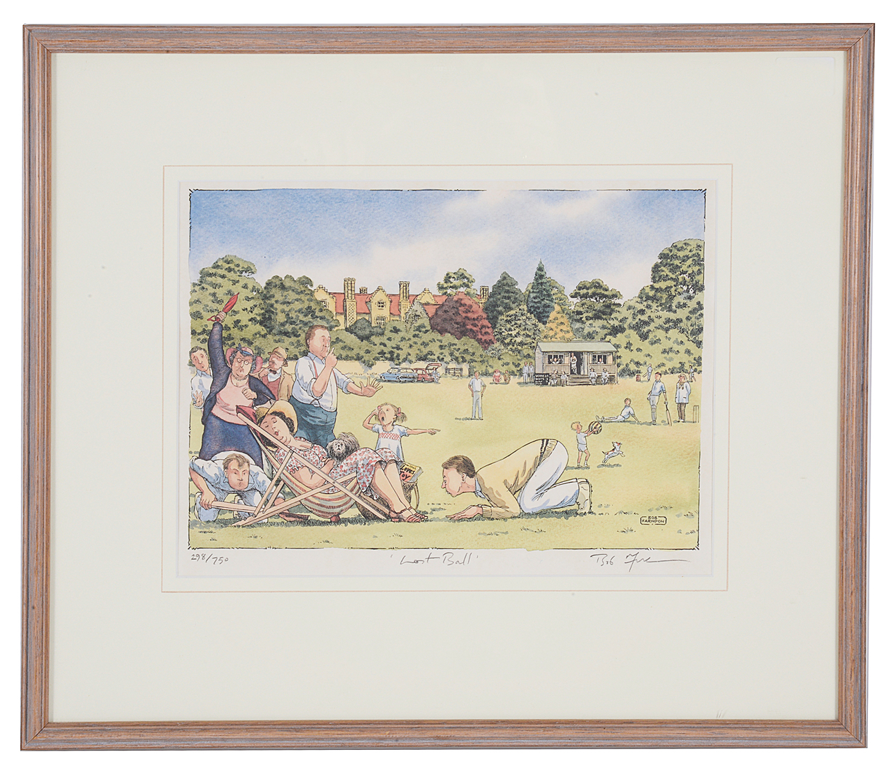 Four Bob Farndon golfing and cricket limited edition coloured prints, 20th century - Image 2 of 5