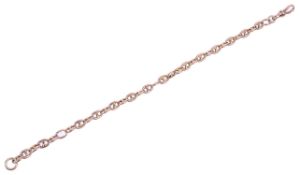 A 15ct gold cable link chain bracelet