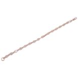 A 15ct gold cable link chain bracelet