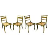 A set of four Regency dining chairs,