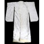 A 20th century Japanese white silk wedding kimono,