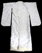 A 20th century Japanese white silk wedding kimono,