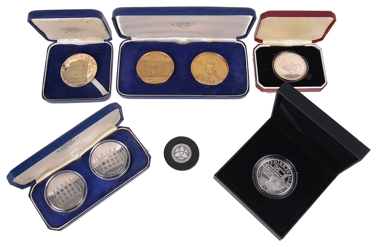 A collection of UK silver and silver-gilt coinage