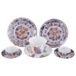 A pair of late 18th, early 19th Century Chinese Imari dishes and other Oriental ceramics,