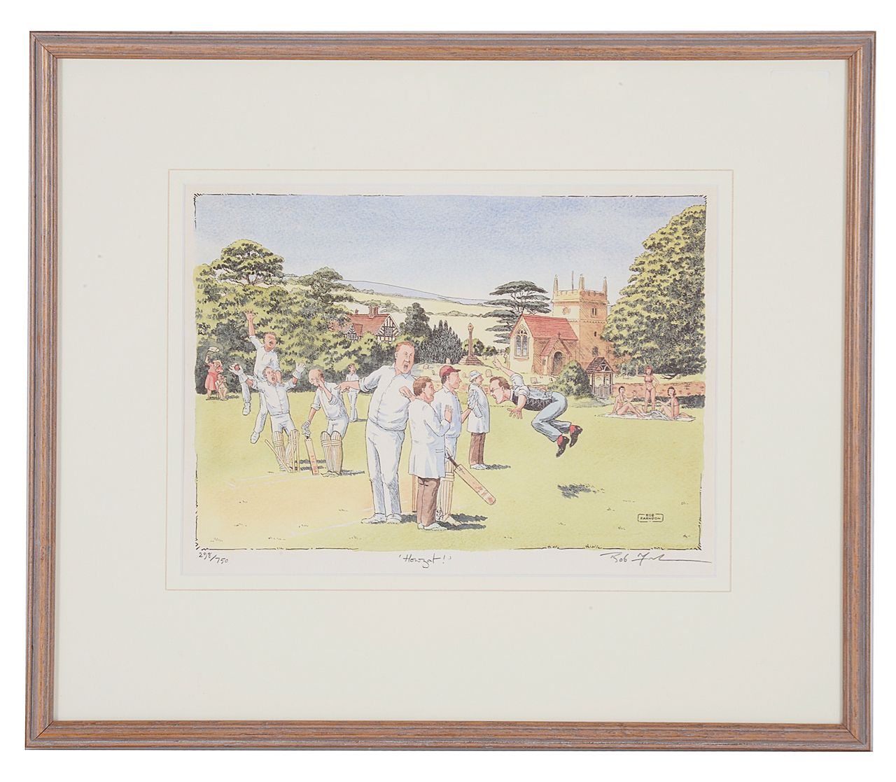 Four Bob Farndon golfing and cricket limited edition coloured prints, 20th century - Image 3 of 5