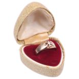 A gentleman's Victorian style single stone diamond set ring