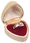 A gentleman's Victorian style single stone diamond set ring