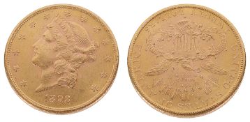 A 1893 USA 20 dollar gold coin