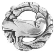 Georg Jensen, a Danish silver 'dove' brooch signed Georg Jensen