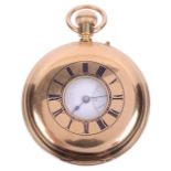 An 18k gold Camerer Kuss & Co London half hunter gentlemans pocket watch