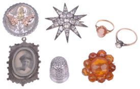 A collection of Victorian silver and other jewellery