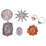 A collection of Victorian silver and other jewellery