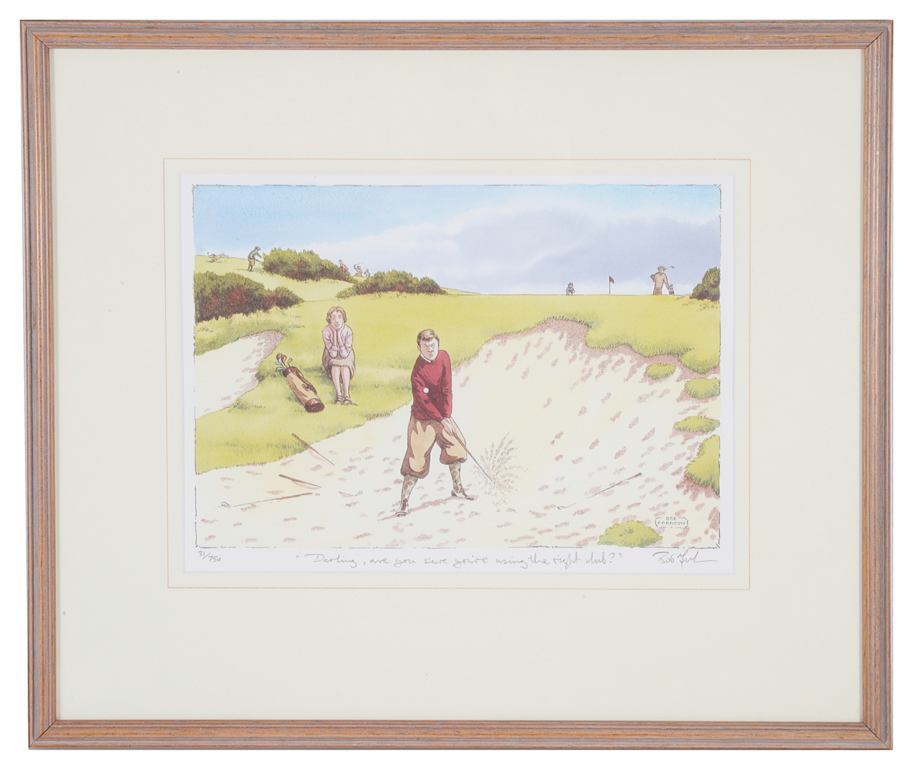 Four Bob Farndon golfing and cricket limited edition coloured prints, 20th century - Image 4 of 5