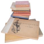 A collection of various books including C. D. Gibson