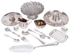 A selection of Dutch, French and Mexican silver wares,