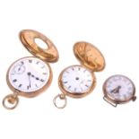 A selection of 9ct and 18ct pocket and wrist watches