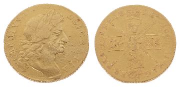 A Charles II guinea gold coin