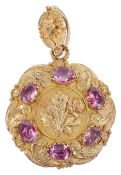 A delicate and attractive early 19th century pink topaz pendant brooch,