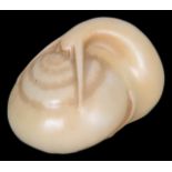 A Royal Worcester blush ivory snail of netsuke form, circa 1913