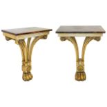 A pair of late Regency pier tables,