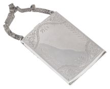 A silver sovereign/card holder compact, hallmarked Sterling Silver