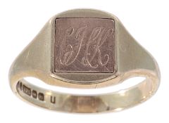 A gentleman's 9ct gold Masonic reversible signet ring