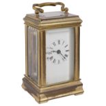 A four glass carriage clock, of small proportions, 20th century