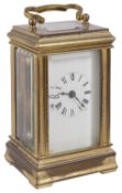 A four glass carriage clock, of small proportions, 20th century