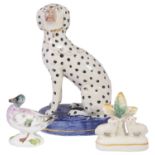 A Staffordshire seated Dalmation, late 19th century