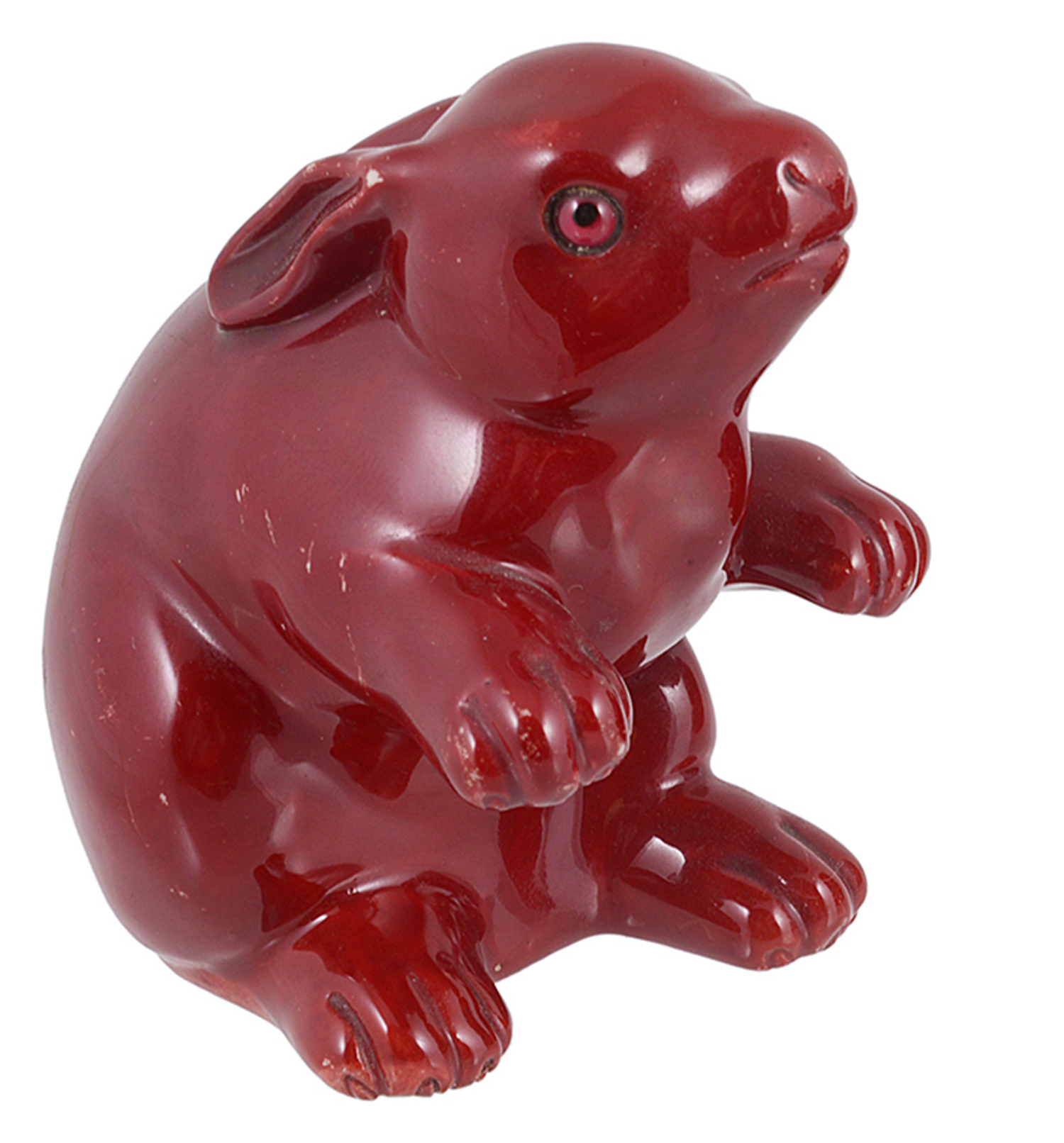 A Bernard Moore porcelain model of a rabbit