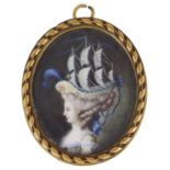 A 19th century miniature portrait on ivory of Marie Antoinette