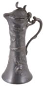 An Art Nouveau WMF pewter water jug