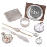 A mixed collection of Victorian and later silver