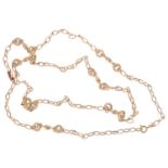 A Continental 18ct gold fancy link necklace